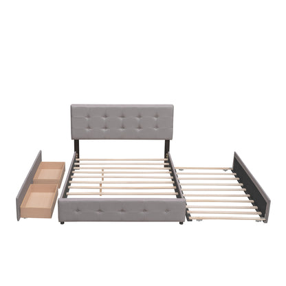 Kamden Bed Frame, Queen (Grey)