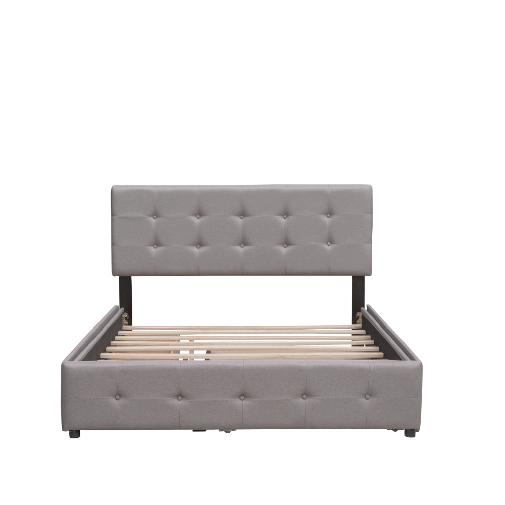 Kamden Bed Frame, Queen (Grey)