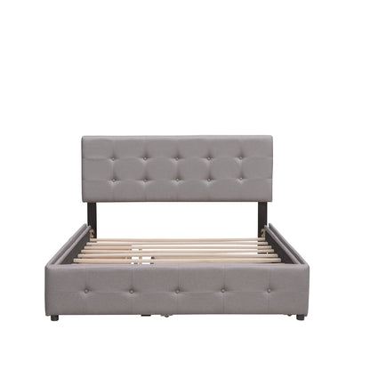 Kamden Bed Frame, Queen (Grey)