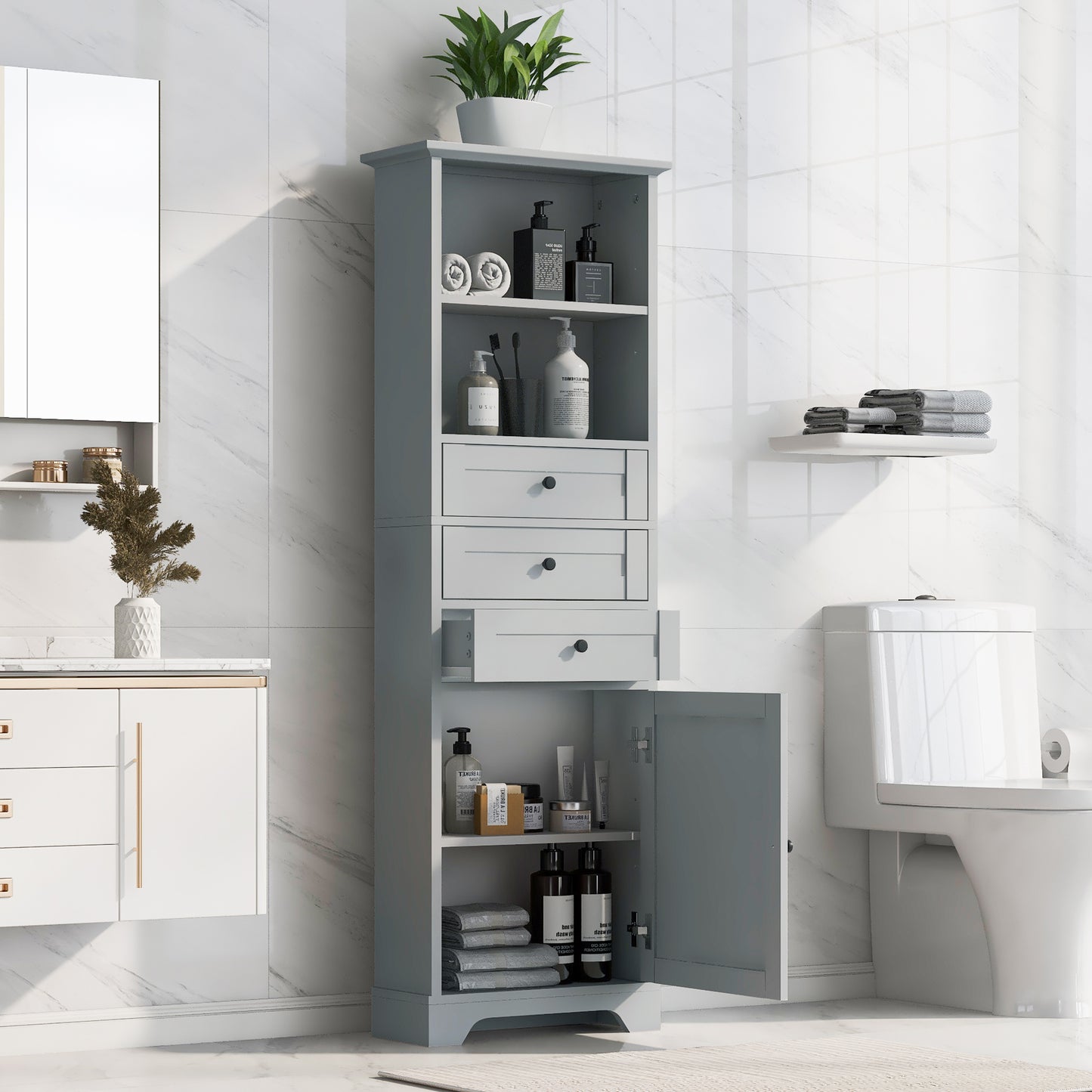 Hazel Bathroom Cabinet (Grey)