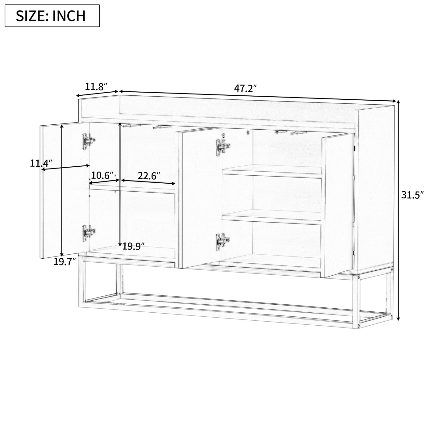 Patrick Accent Cabinet (White)