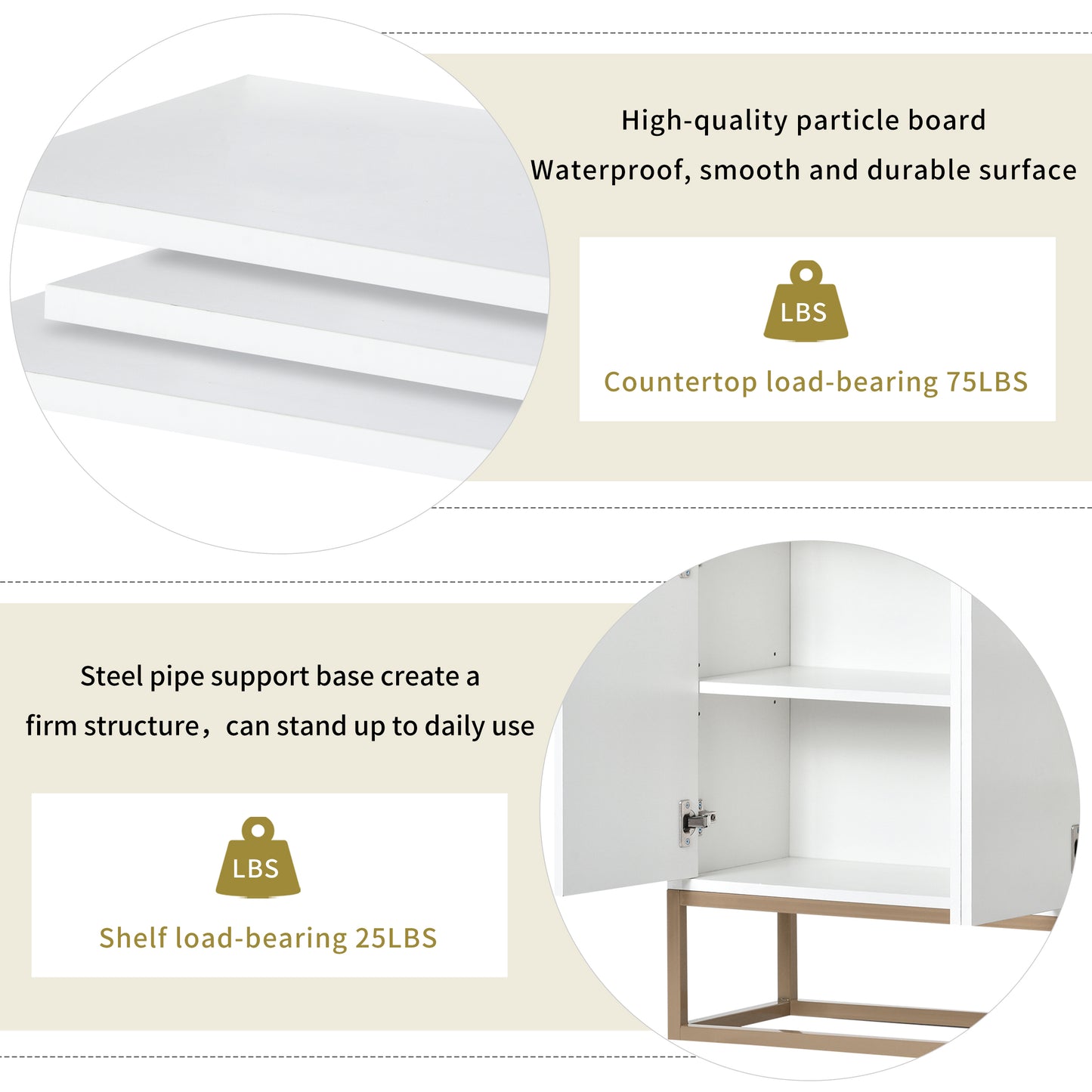 Patrick Accent Cabinet (White)