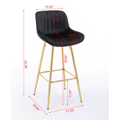 Morrison Bar Stool, Set of 2 (Black)