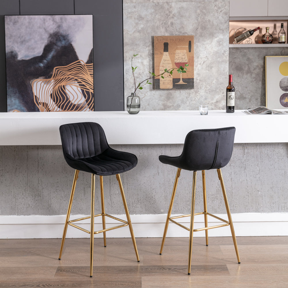 Morrison Bar Stool, Set of 2 (Black)