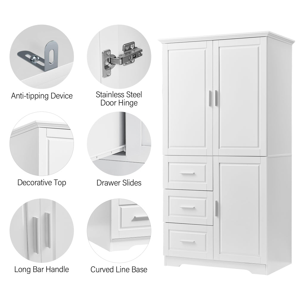 Moises Bathroom Cabinet (White)