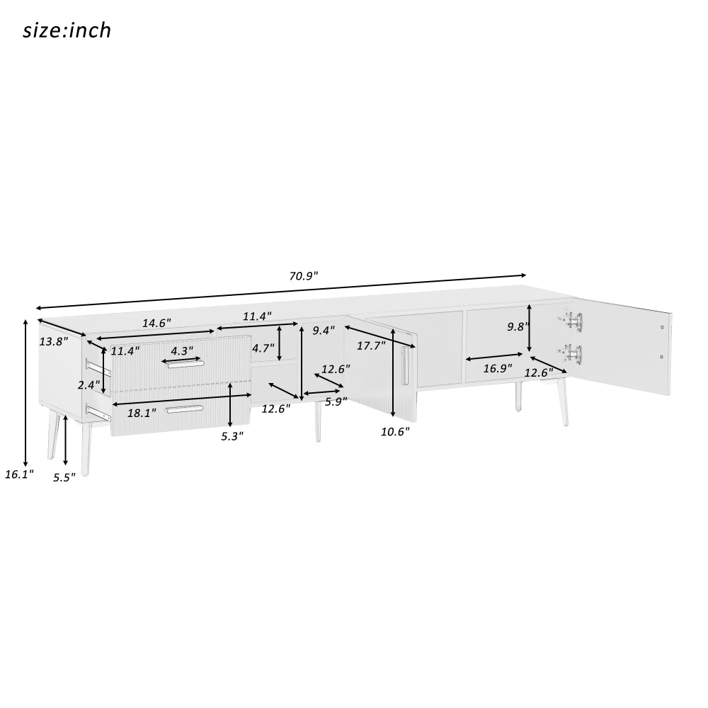 Hassan TV Stand (White)