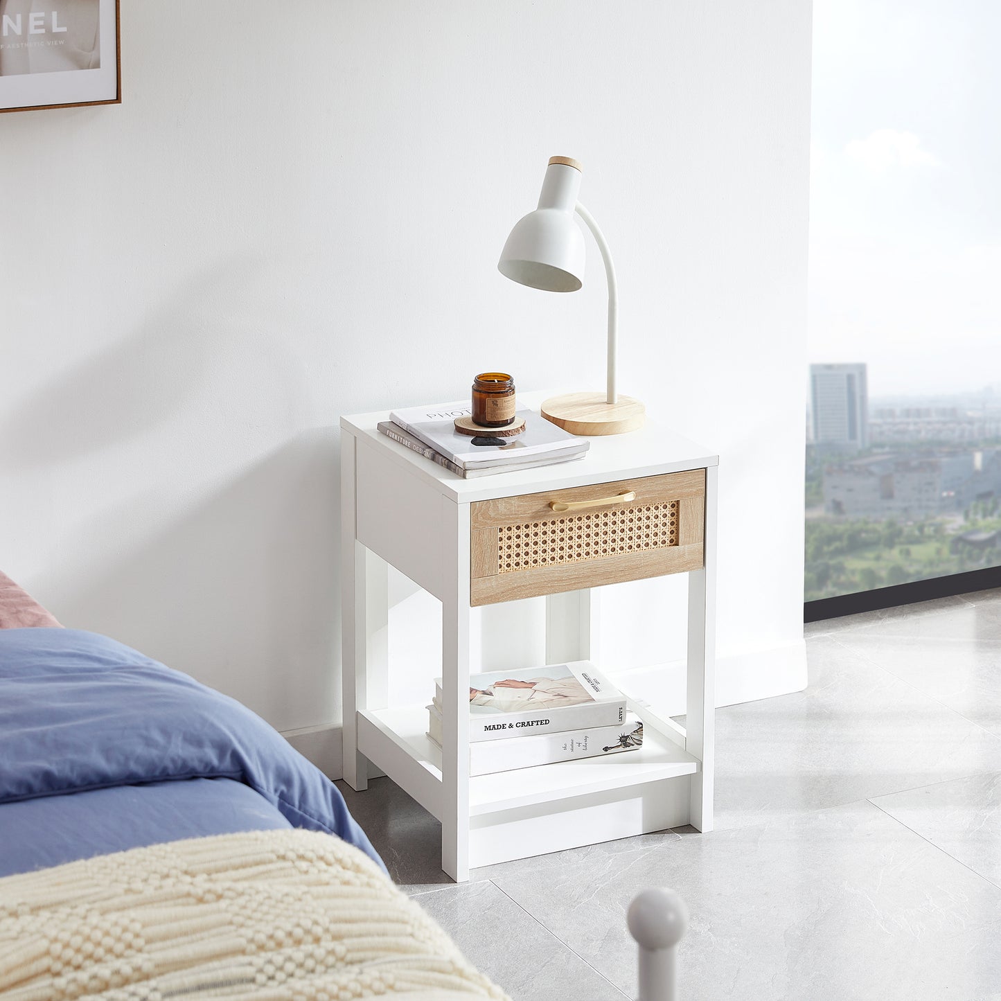 Landry End Table (White)