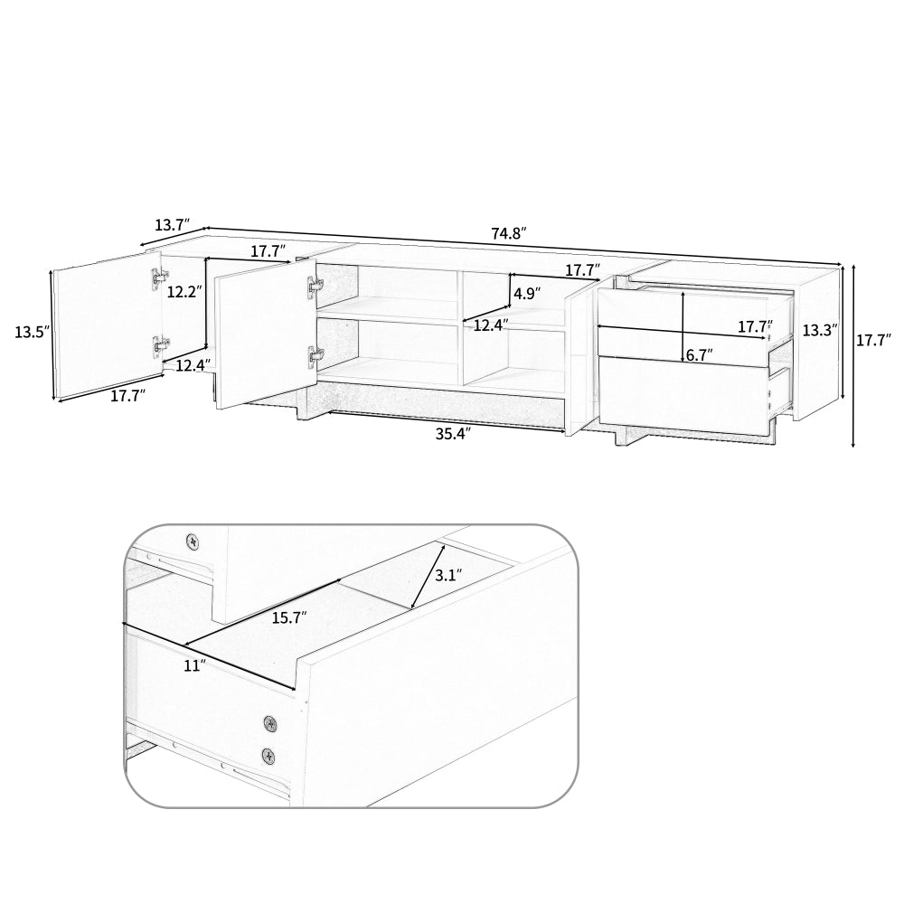 Mueller TV Stand (White)