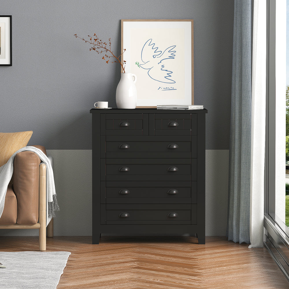 Kamryn Dresser, 6 Drawers (Black)