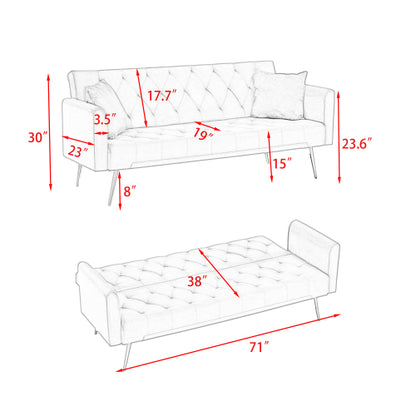 Randolph Sofa Bed (Grey)