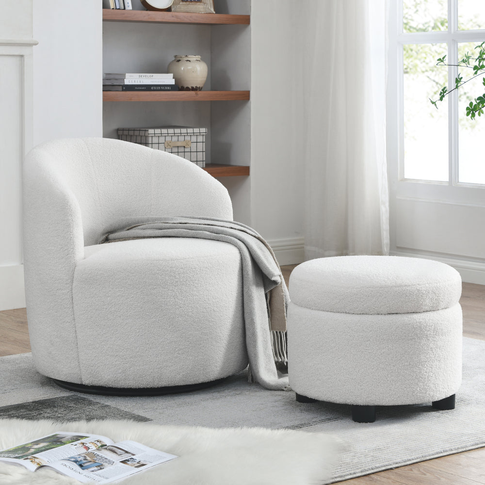 Daisy Swivel Chair (White)