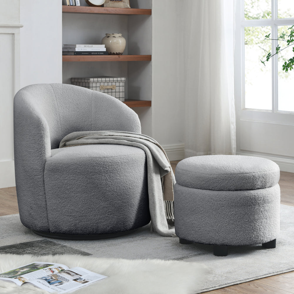 Daisy Swivel Chair (Grey)