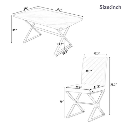 Rowland Dining Set, Set of 7