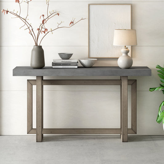 Damien Accent Table (Natural+Grey)