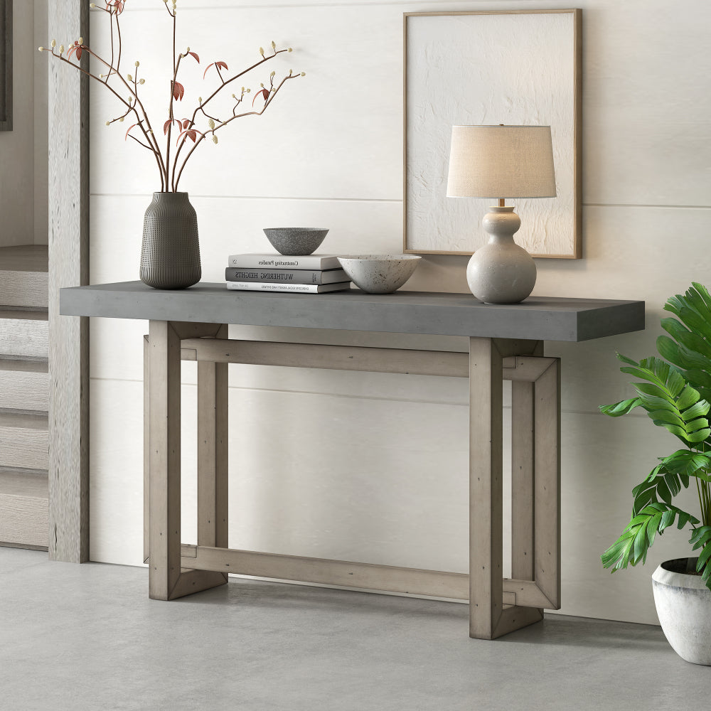 Damien Accent Table (Natural+Grey)