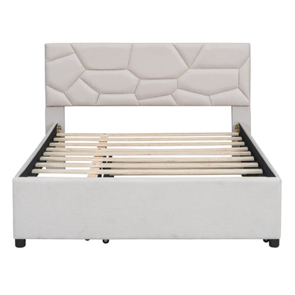 Rivera Bed Frame, Full (Beige)