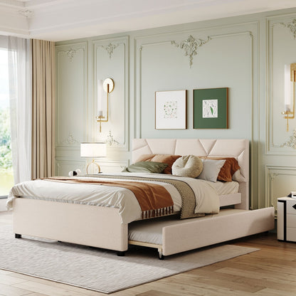 Rivera Bed Frame, Queen (Beige)
