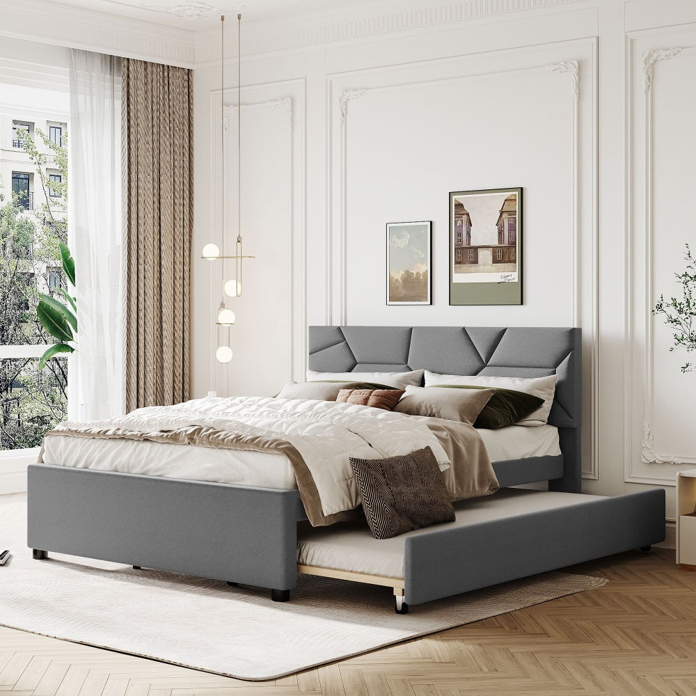 Rivera Bed Frame, Queen (Grey)