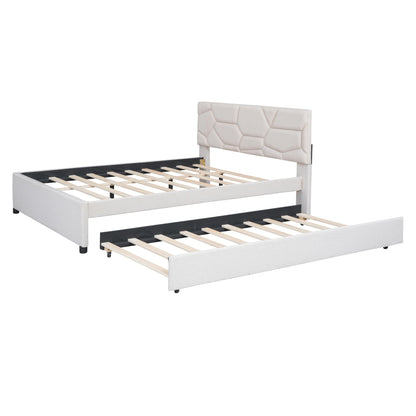 Rivera Bed Frame, Queen (Beige)