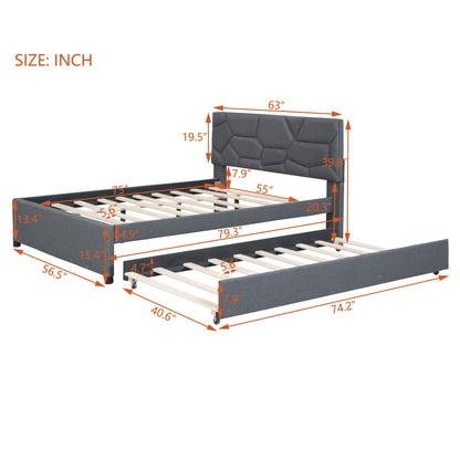 Rivera Bed Frame, Full (Grey)