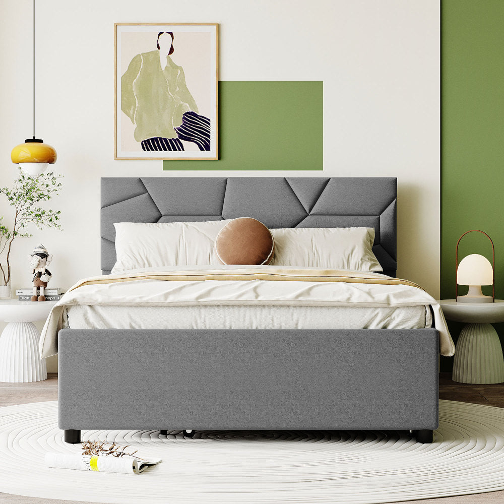 Rivera Bed Frame, Queen (Grey)