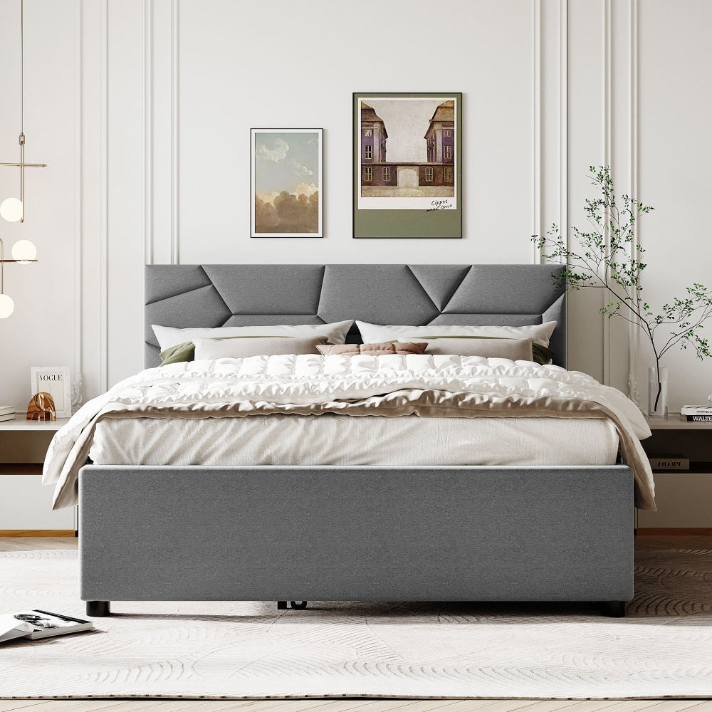 Rivera Bed Frame, Queen (Grey)