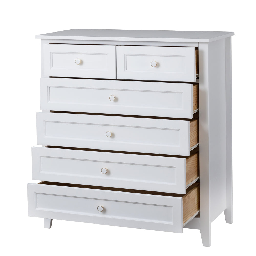 Jolene Dresser, 6 Drawers (White)