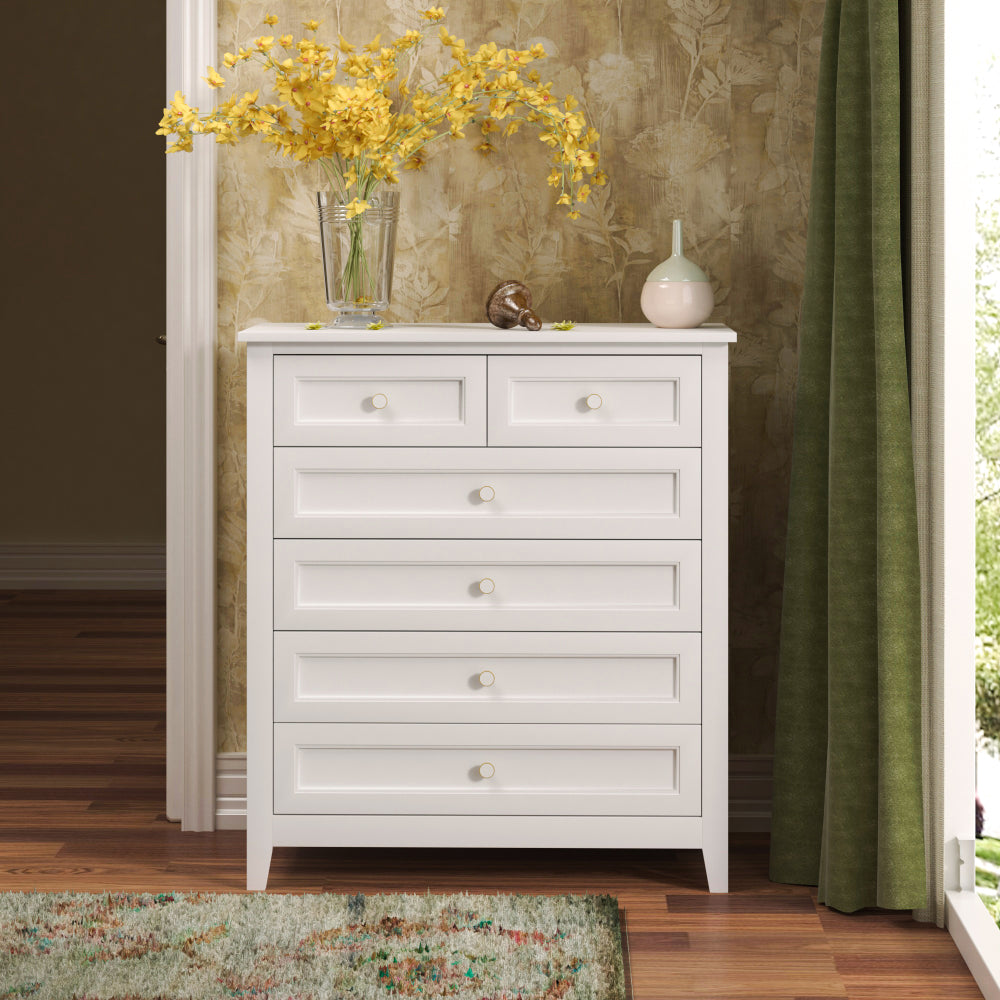 Jolene Dresser, 6 Drawers (White)