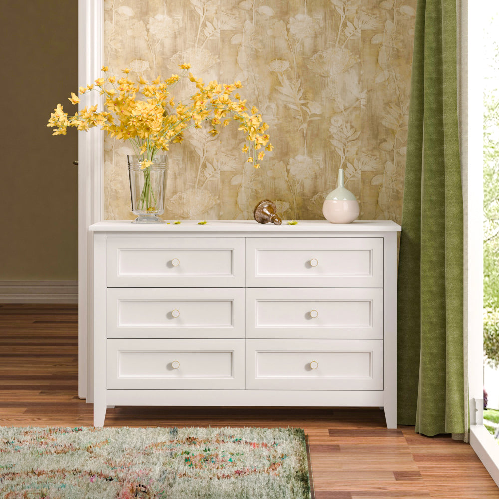 Jolene Dresser, 6 Drawers (White)