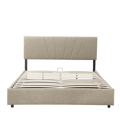 Cassandra Bed, Queen (Beige)