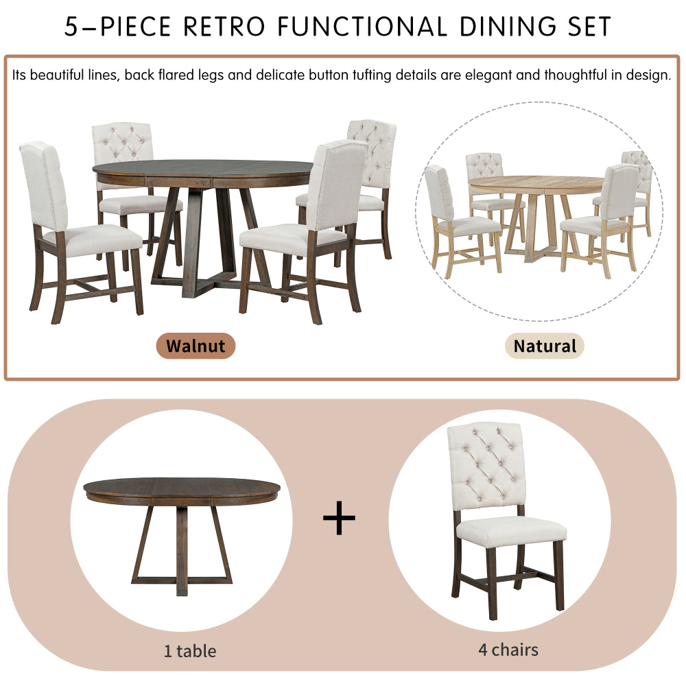 Hines Dining Set, Set of 5