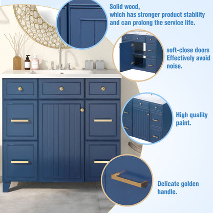 Middleton Bathroom Vanity, Blue