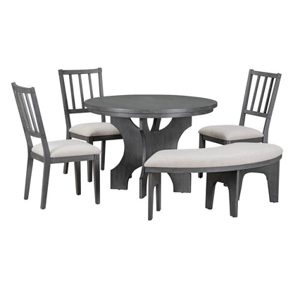 Guzman Dining Set, Set of 5 (Grey)