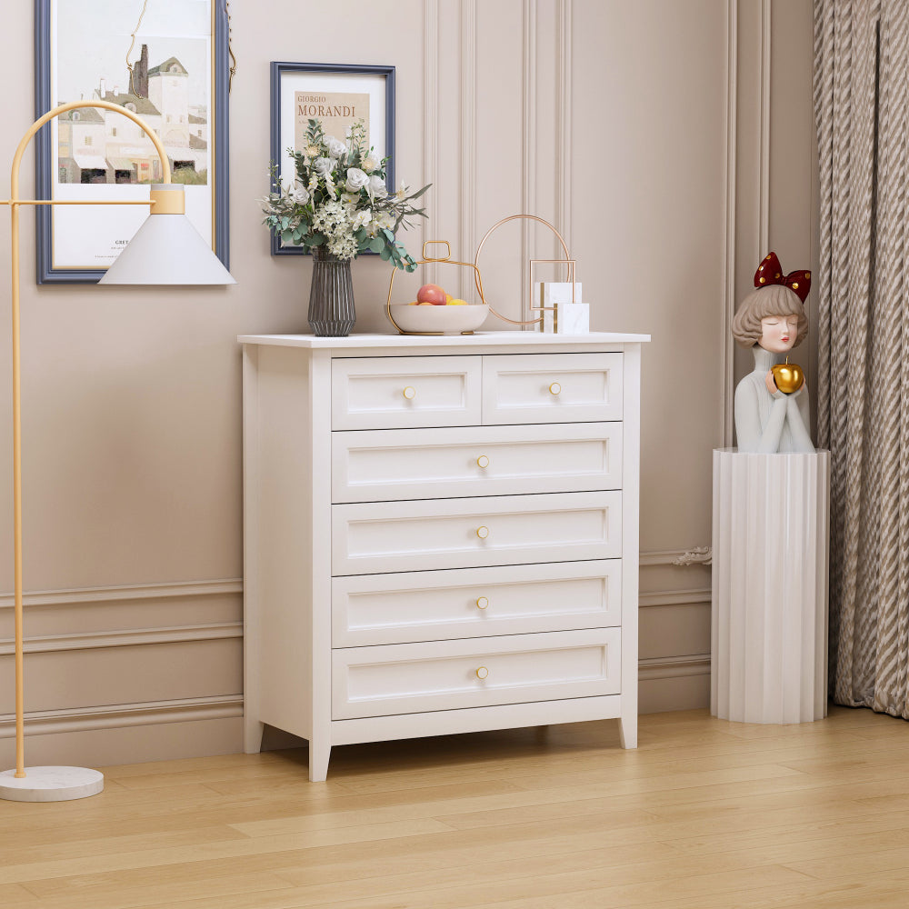 Jolene Dresser, 6 Drawers (White)