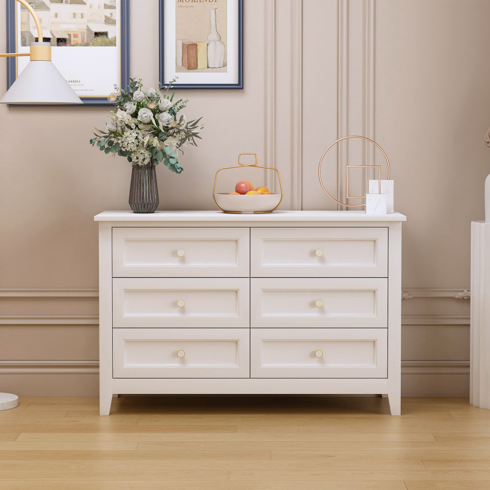 Jolene Dresser, 6 Drawers (White)