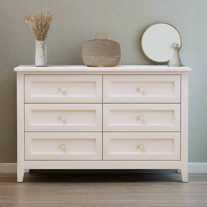 Jolene Dresser, 6 Drawers (White)