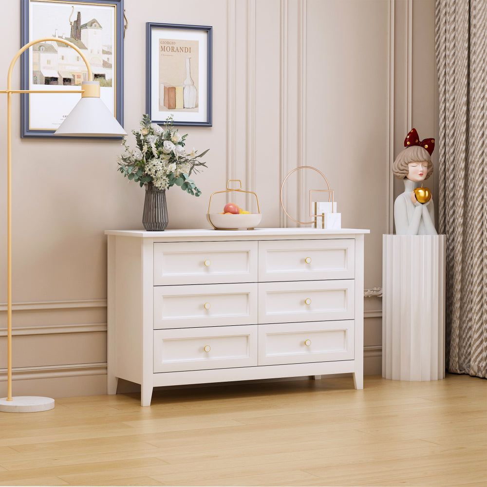 Jolene Dresser, 6 Drawers (White)