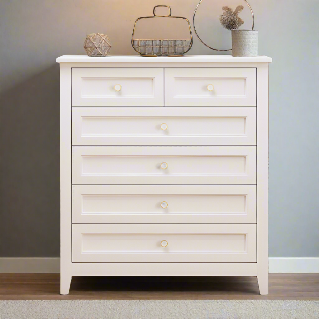 Jolene Dresser, 6 Drawers (White)