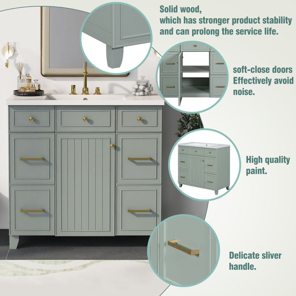 Middleton Bathroom Vanity, Green