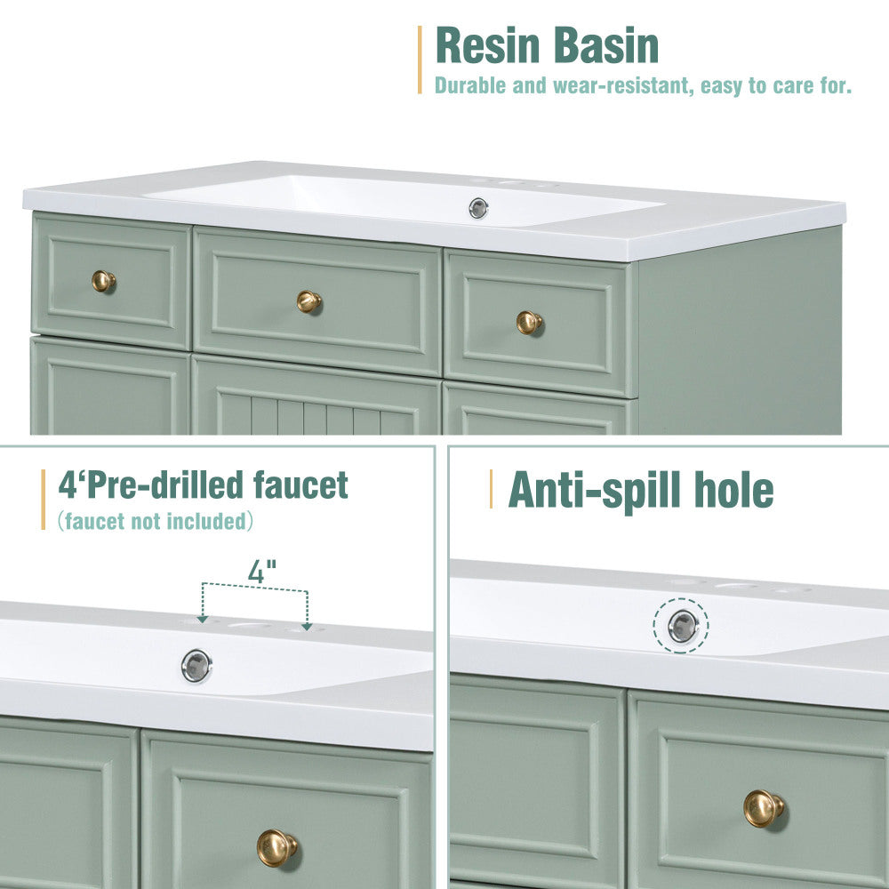 Middleton Bathroom Vanity, Green