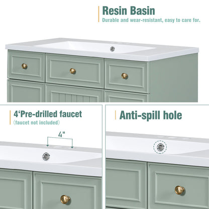 Middleton Bathroom Vanity, Green