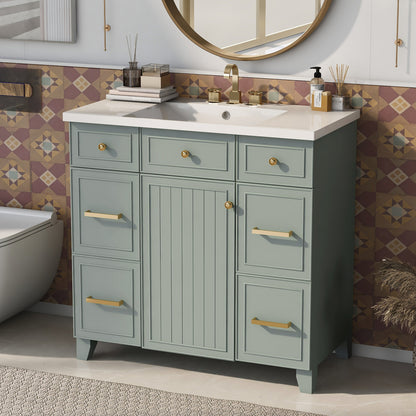 Middleton Bathroom Vanity, Green