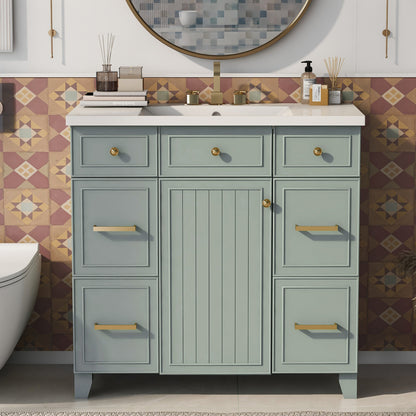 Middleton Bathroom Vanity, Green