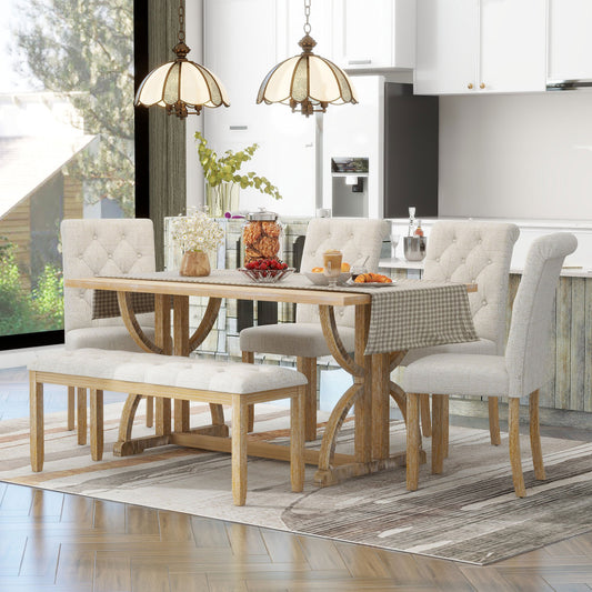 Nova Dining Set, Set of 6 (Natural)