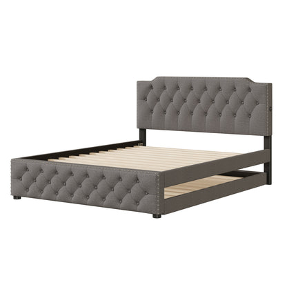 Jasmine Bed Frame, Queen (Grey)