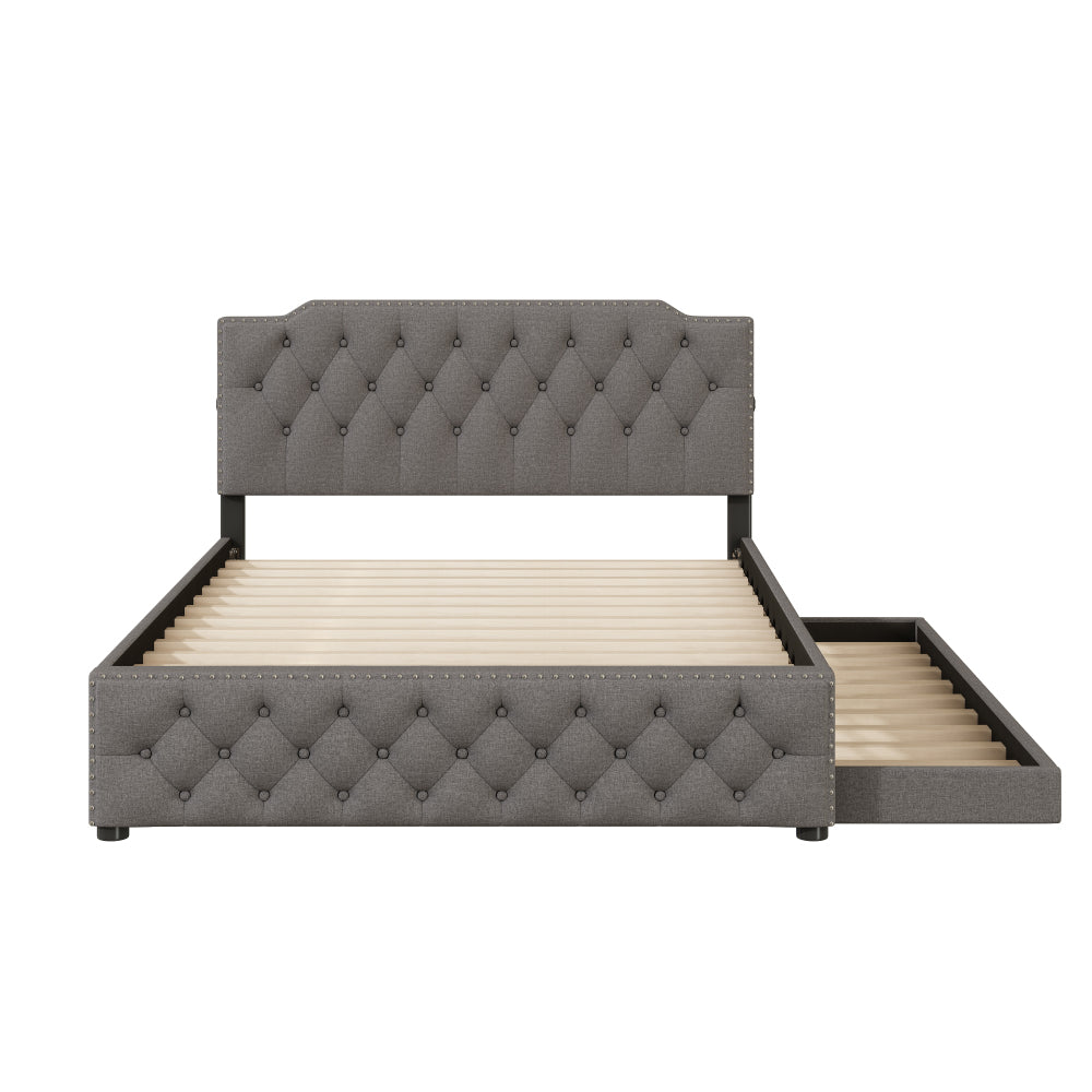 Jasmine Bed Frame, Queen (Grey)