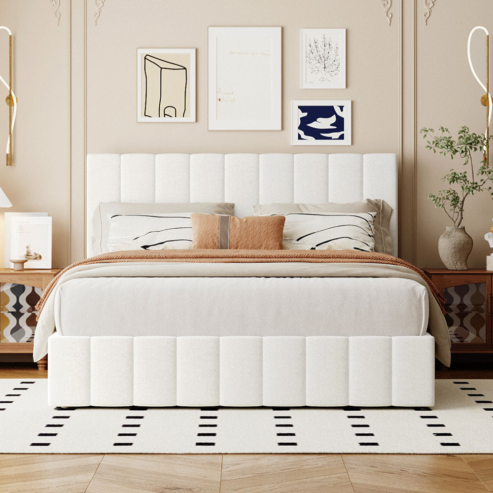 Harley Bed Frame, Queen (White)