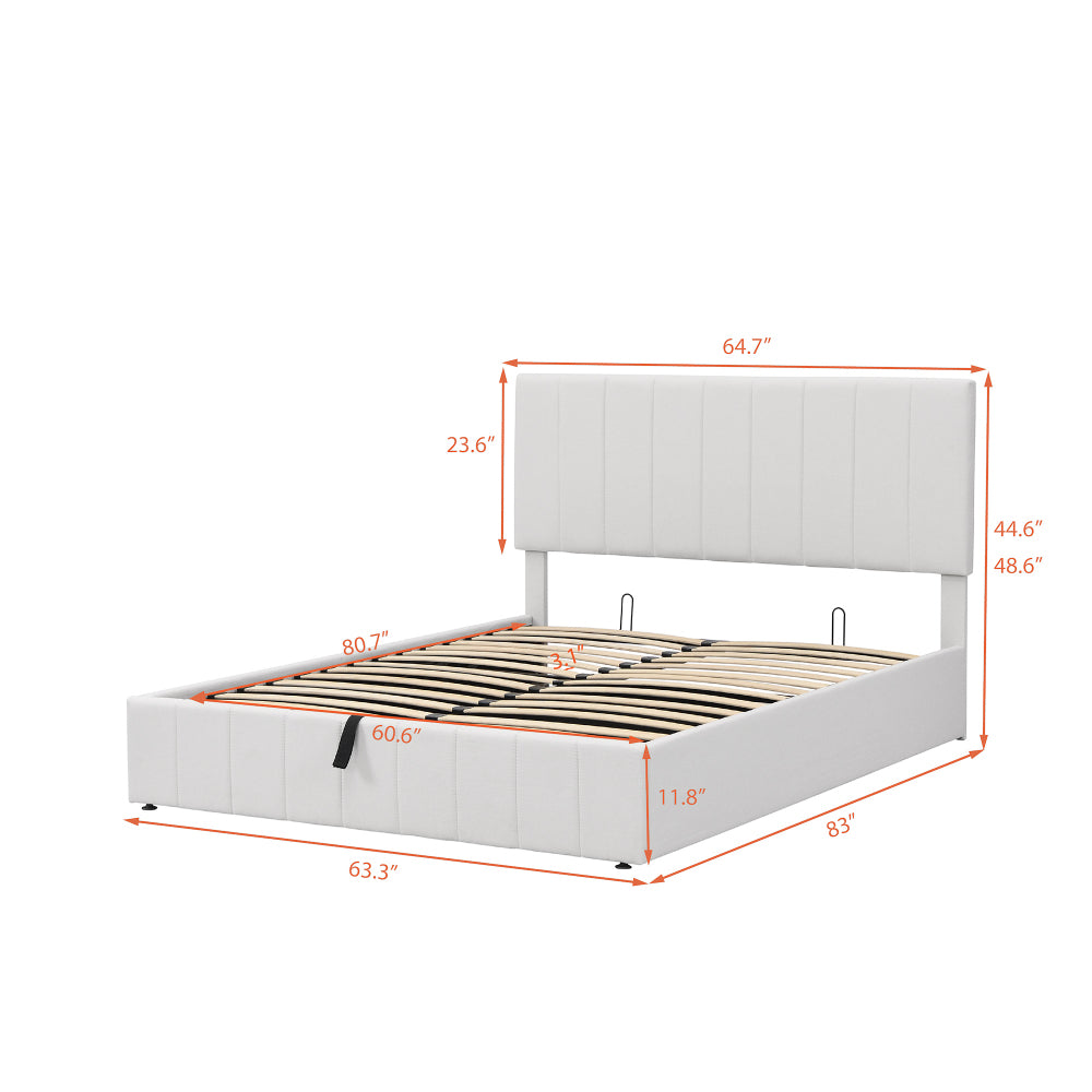 Harley Bed Frame, Queen (White)