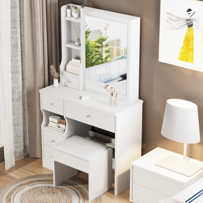 Deborah Vanity Desk, White