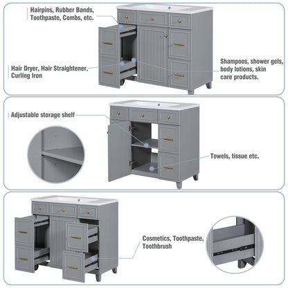 Middleton Bathroom Vanity, Grey